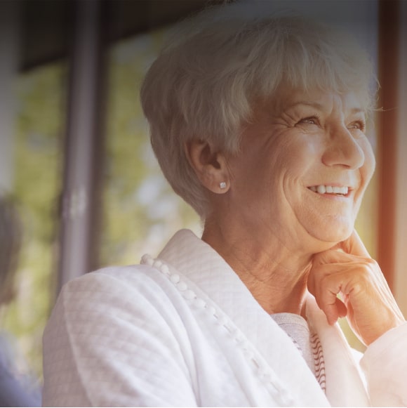 Elderly woman smiling